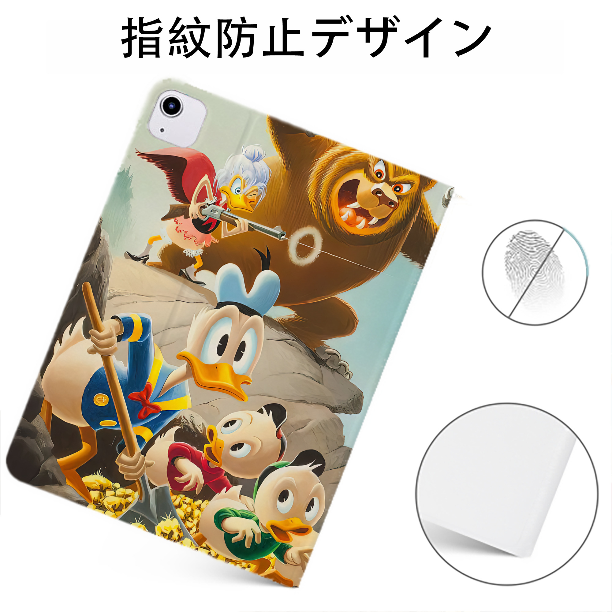（画像用） ミッキーマウス Mickey Mouse IPadケース ペンホルダー付き ブックスタイルデザイン